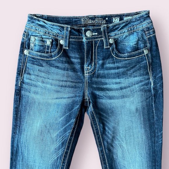 Miss Me Jeans Standard Straight Leg - Size 27 x 33” Inseam - Picture 5 of 12